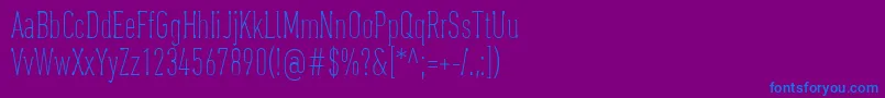 フォントOaxaquenaTall – 紫色の背景に青い文字
