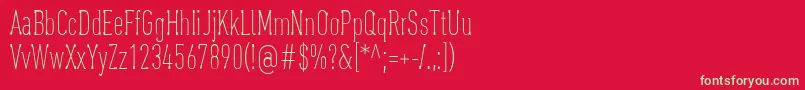 OaxaquenaTall Font – Green Fonts on Red Background