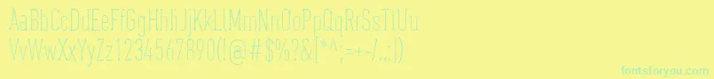 OaxaquenaTall Font – Green Fonts on Yellow Background