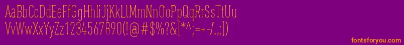 OaxaquenaTall-fontti – oranssit fontit violetilla taustalla