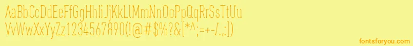 OaxaquenaTall Font – Orange Fonts on Yellow Background