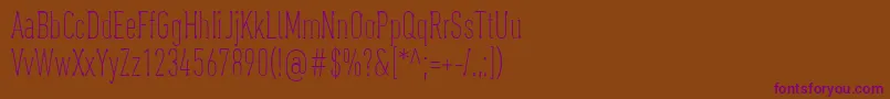 Шрифт OaxaquenaTall – фиолетовые шрифты на коричневом фоне