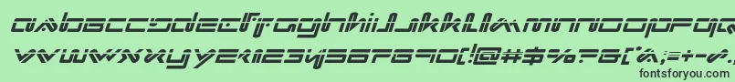 フォントXephyrlaserital – 緑の背景に黒い文字