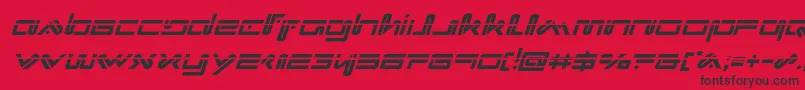 Xephyrlaserital Font – Black Fonts on Red Background