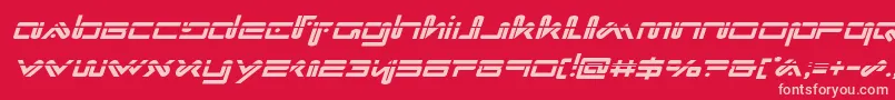 フォントXephyrlaserital – 赤い背景にピンクのフォント