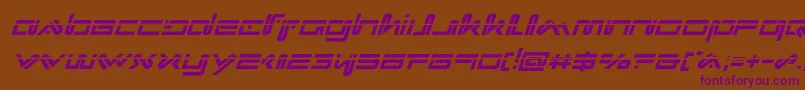 Xephyrlaserital-Schriftart – Violette Schriften auf braunem Hintergrund