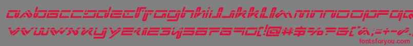 Xephyrlaserital Font – Red Fonts on Gray Background