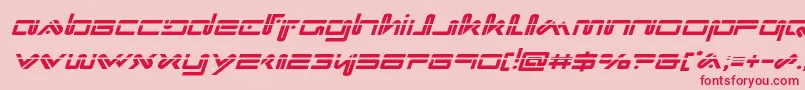 フォントXephyrlaserital – ピンクの背景に赤い文字