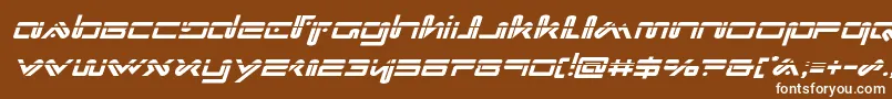 フォントXephyrlaserital – 茶色の背景に白い文字