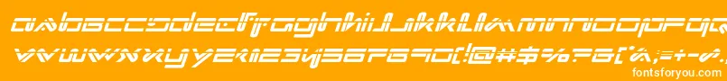 フォントXephyrlaserital – オレンジの背景に白い文字