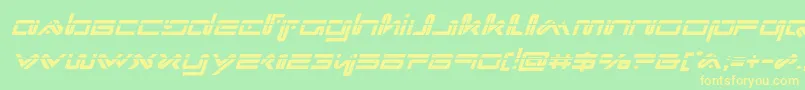 Xephyrlaserital Font – Yellow Fonts on Green Background