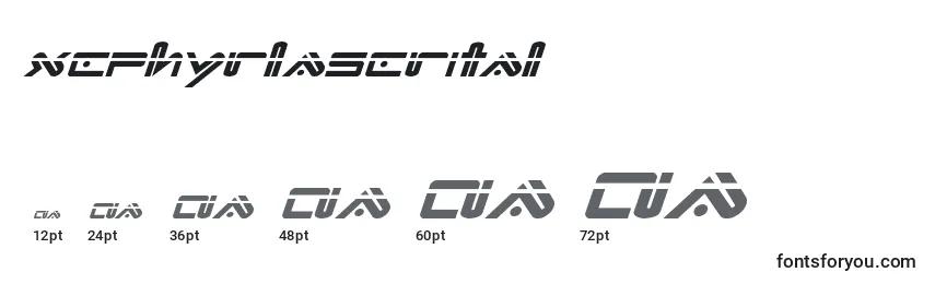 Xephyrlaserital Font Sizes
