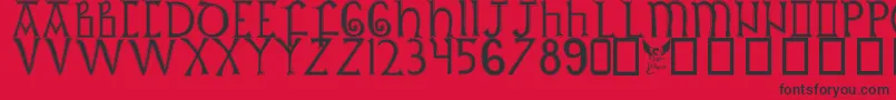 Britishoutline Font – Black Fonts on Red Background