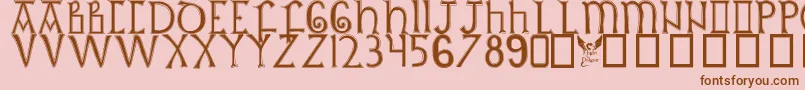 Britishoutline Font – Brown Fonts on Pink Background