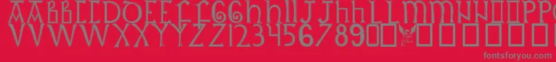 Britishoutline Font – Gray Fonts on Red Background