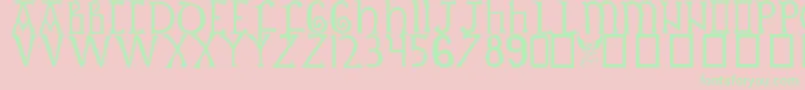 Britishoutline Font – Green Fonts on Pink Background