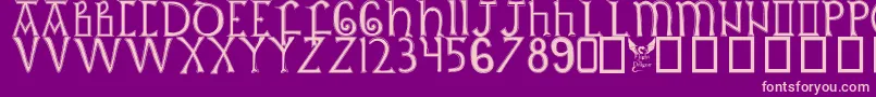 Britishoutline Font – Pink Fonts on Purple Background