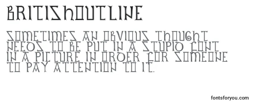 Шрифт Britishoutline