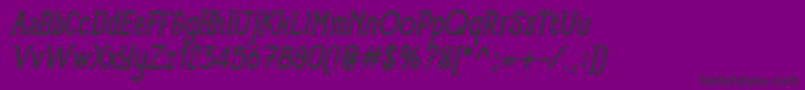 Шрифт PanforteSerifRegularItalic – чёрные шрифты на фиолетовом фоне