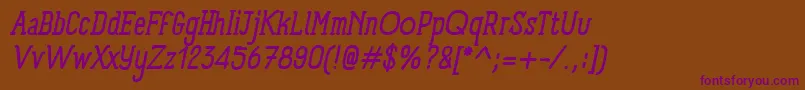Шрифт PanforteSerifRegularItalic – фиолетовые шрифты на коричневом фоне