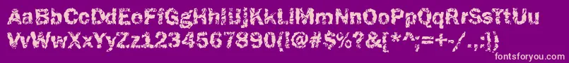 Funky37Bold Font – Pink Fonts on Purple Background