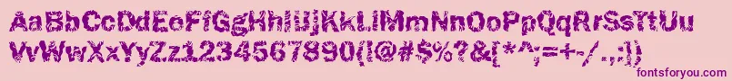 Funky37Bold-Schriftart – Violette Schriften auf rosa Hintergrund