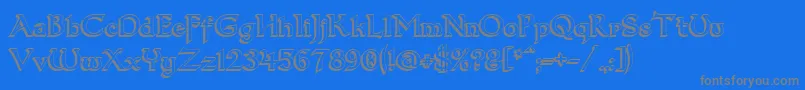Dum33D-Schriftart – Graue Schriften auf blauem Hintergrund