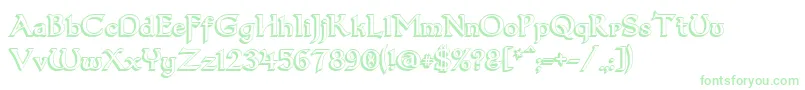 Dum33D Font – Green Fonts on White Background