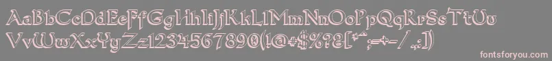 Dum33D Font – Pink Fonts on Gray Background