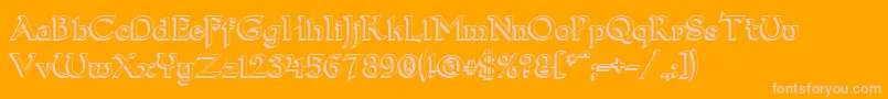 Dum33D Font – Pink Fonts on Orange Background