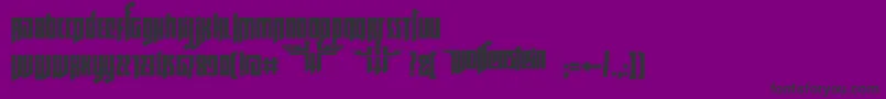 Czcionka Ruswolfenstein – czarne czcionki na fioletowym tle