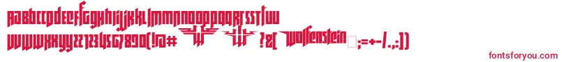 フォントRuswolfenstein – 白い背景に赤い文字