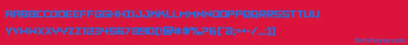 Vikingsquad Font – Blue Fonts on Red Background