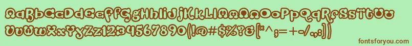 More about StrumpfstdOpen Font StrumpfstdOpen Font – Brown Fonts on Green Background