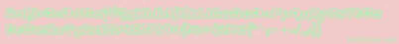 StrumpfstdOpen Font – Green Fonts on Pink Background