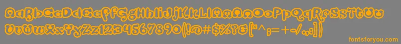 StrumpfstdOpen Font – Orange Fonts on Gray Background