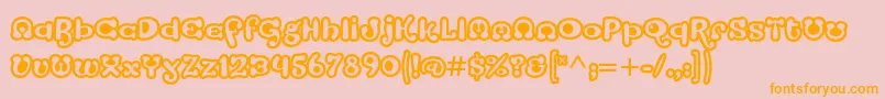 StrumpfstdOpen Font – Orange Fonts on Pink Background