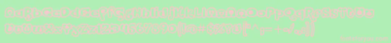 StrumpfstdOpen Font – Pink Fonts on Green Background