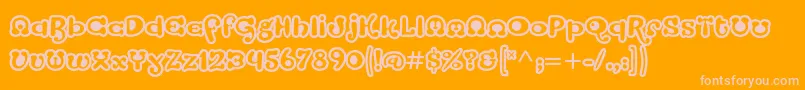 StrumpfstdOpen Font – Pink Fonts on Orange Background