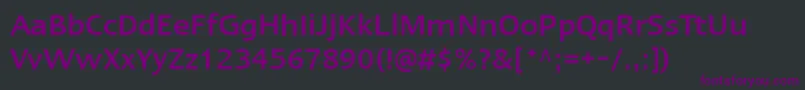 Шрифт LinotypeErgoMedium – фиолетовые шрифты на чёрном фоне