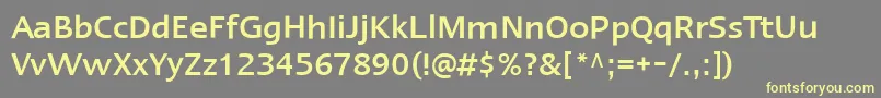 LinotypeErgoMedium Font – Yellow Fonts on Gray Background