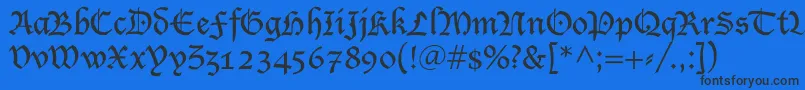 SaintgermainBlack Font – Black Fonts on Blue Background