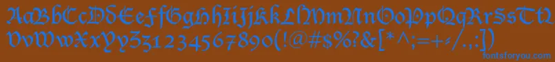 SaintgermainBlack Font – Blue Fonts on Brown Background