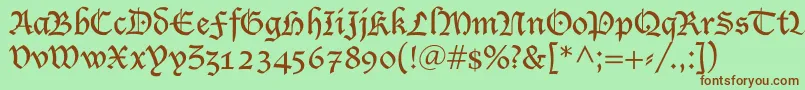 SaintgermainBlack Font – Brown Fonts on Green Background