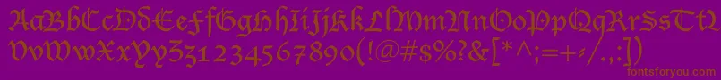 SaintgermainBlack Font – Brown Fonts on Purple Background