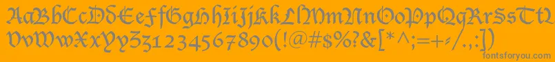 SaintgermainBlack-Schriftart – Graue Schriften auf orangefarbenem Hintergrund