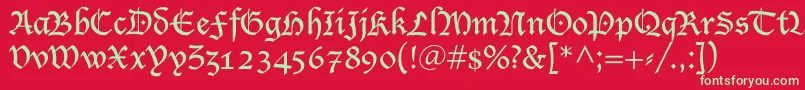 SaintgermainBlack Font – Green Fonts on Red Background