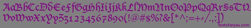 SaintgermainBlack Font – Purple Fonts on Gray Background