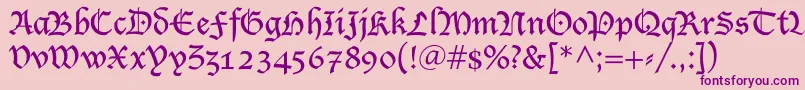 SaintgermainBlack Font – Purple Fonts on Pink Background