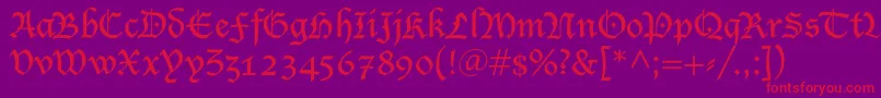 SaintgermainBlack Font – Red Fonts on Purple Background